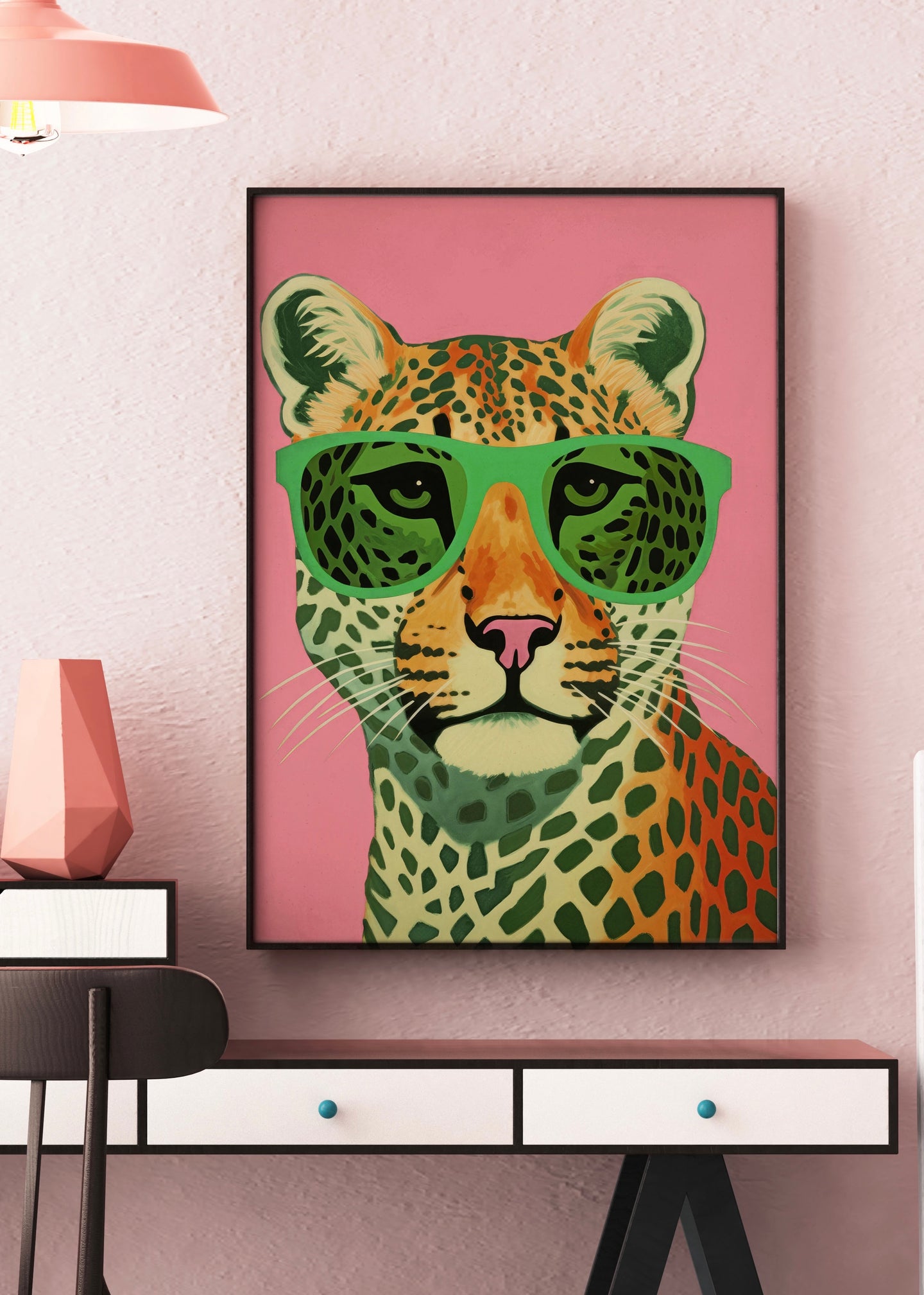 Leo With Glasses | Colourfull Tiger Wall Art By Treechild