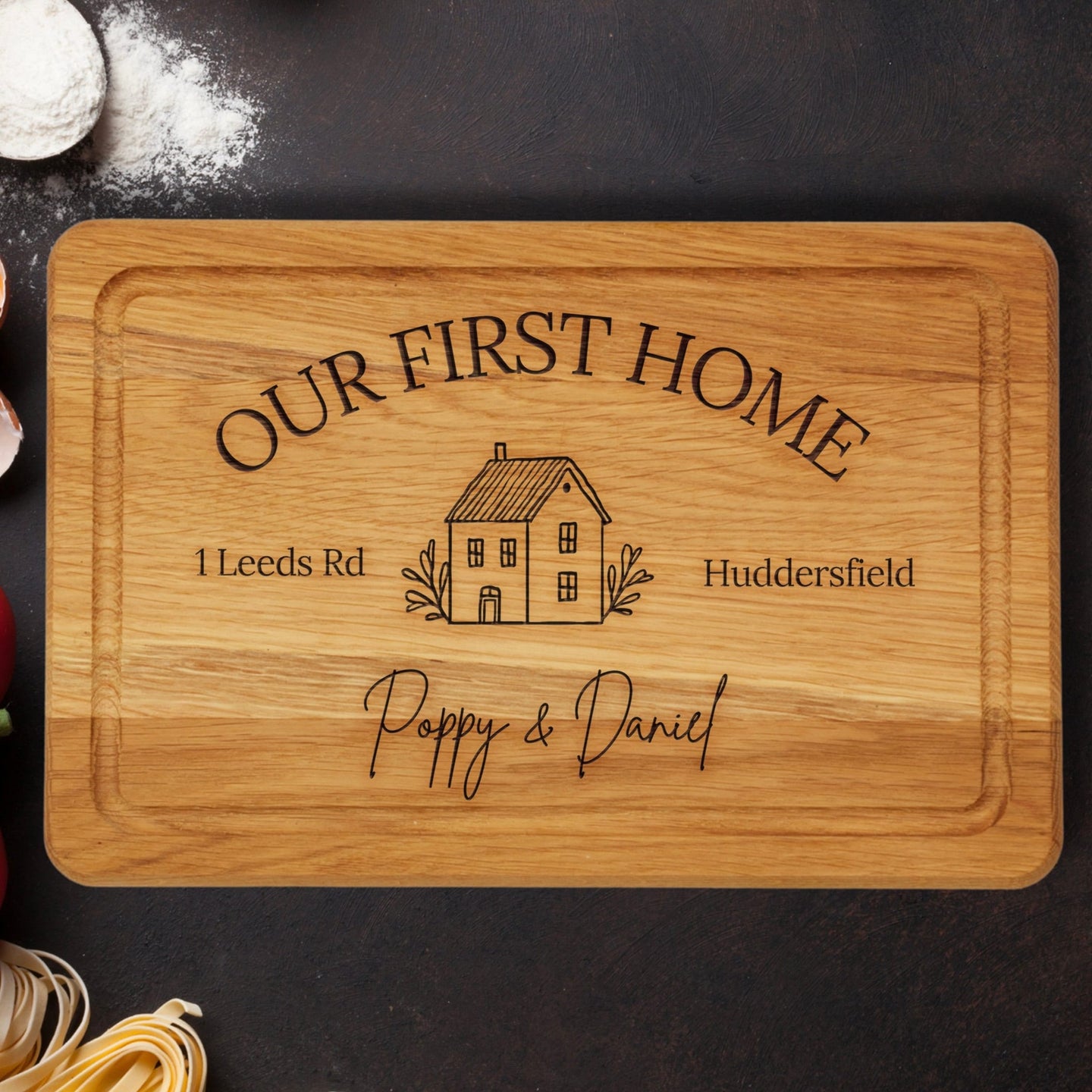 Personalised House Warming Wooden Chopping Board | Gift for Sister | Couple Gifts | Housewarming | Engagement | Birthday Gift