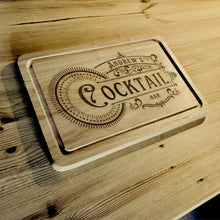 Load image into Gallery viewer, Personalised Gift Home Bar Chopping Board | Cocktail Gift | Couple Gifts | Housewarming | Pub Name Wooden | Birthday Gift | Home Bar Gift
