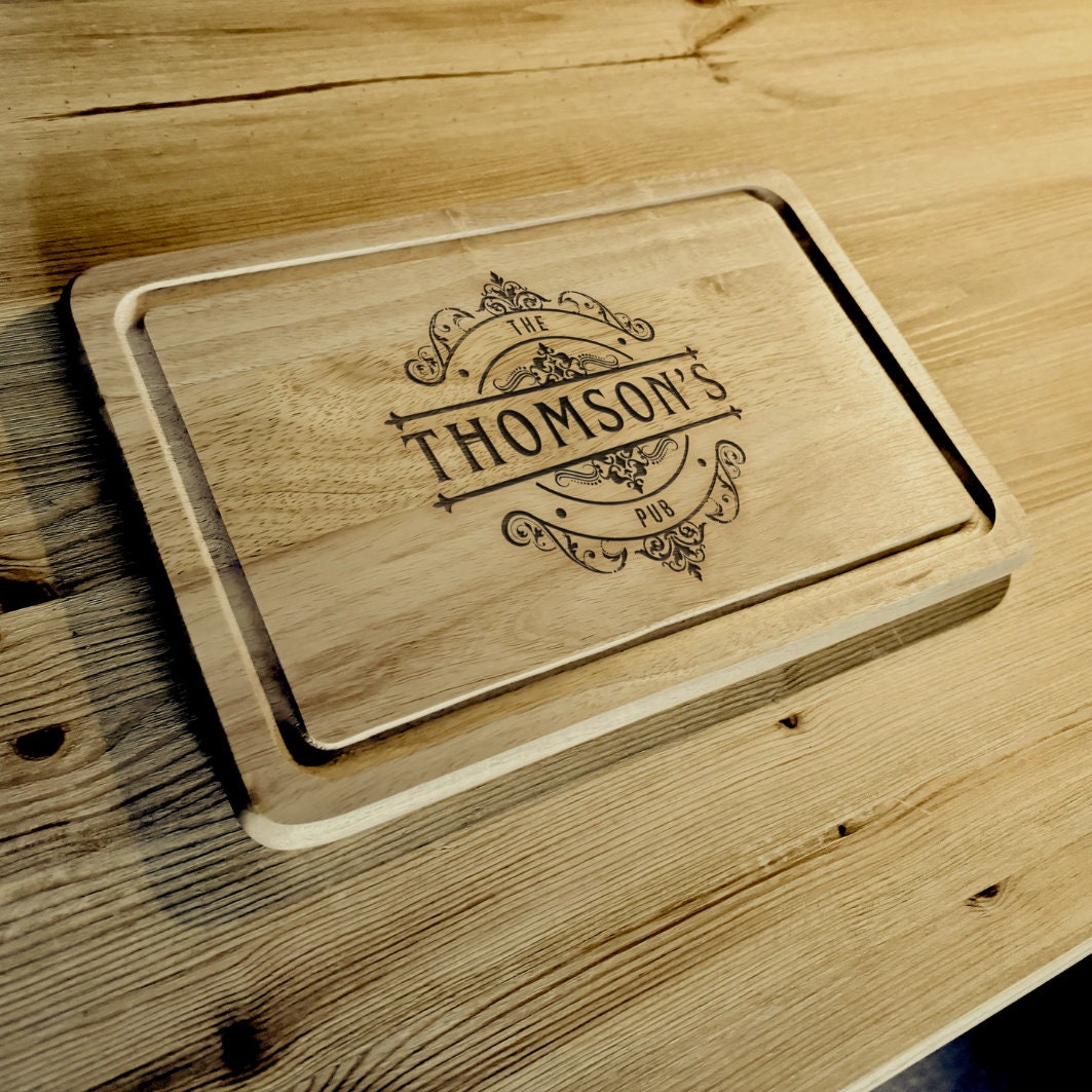 Personalised Gift Home Bar Chopping Board | Cocktail Gift | Couple Gifts | Housewarming | Pub Name Wooden | Birthday Gift | Home Bar Gift
