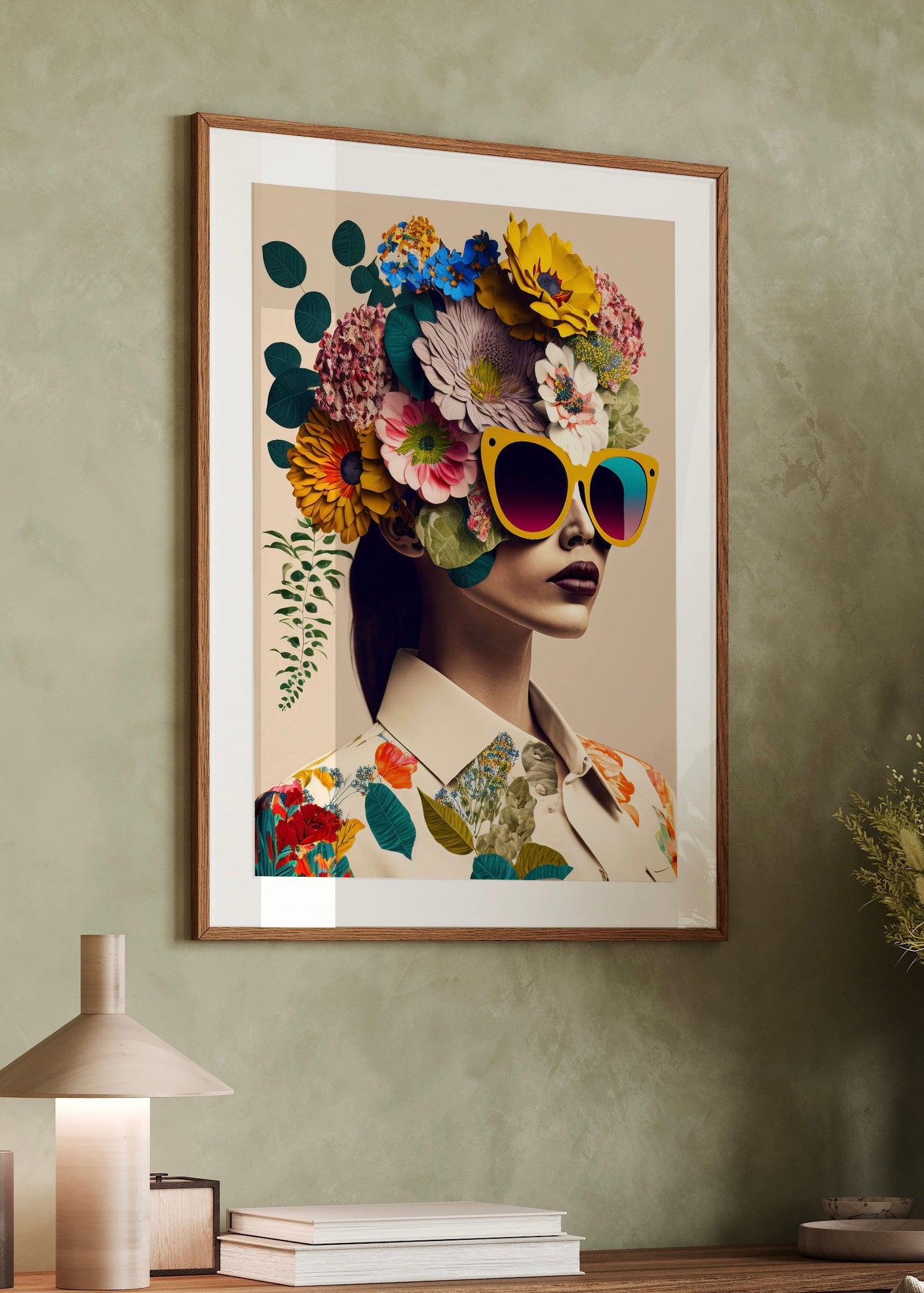 3D Floral Lady Print inspired by Lego  | Fashion Print