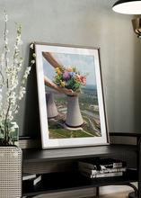 Load image into Gallery viewer, Flower Plant Art Print | Quirky Fresh Bouquet Inside Chimney Vase | By Vertigo Artography
