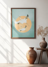 Load image into Gallery viewer, Mint Green Sun &amp; Cranes
