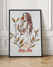 Load image into Gallery viewer, Bite Me Sexy Pin-Up Girl Eating An Apple
