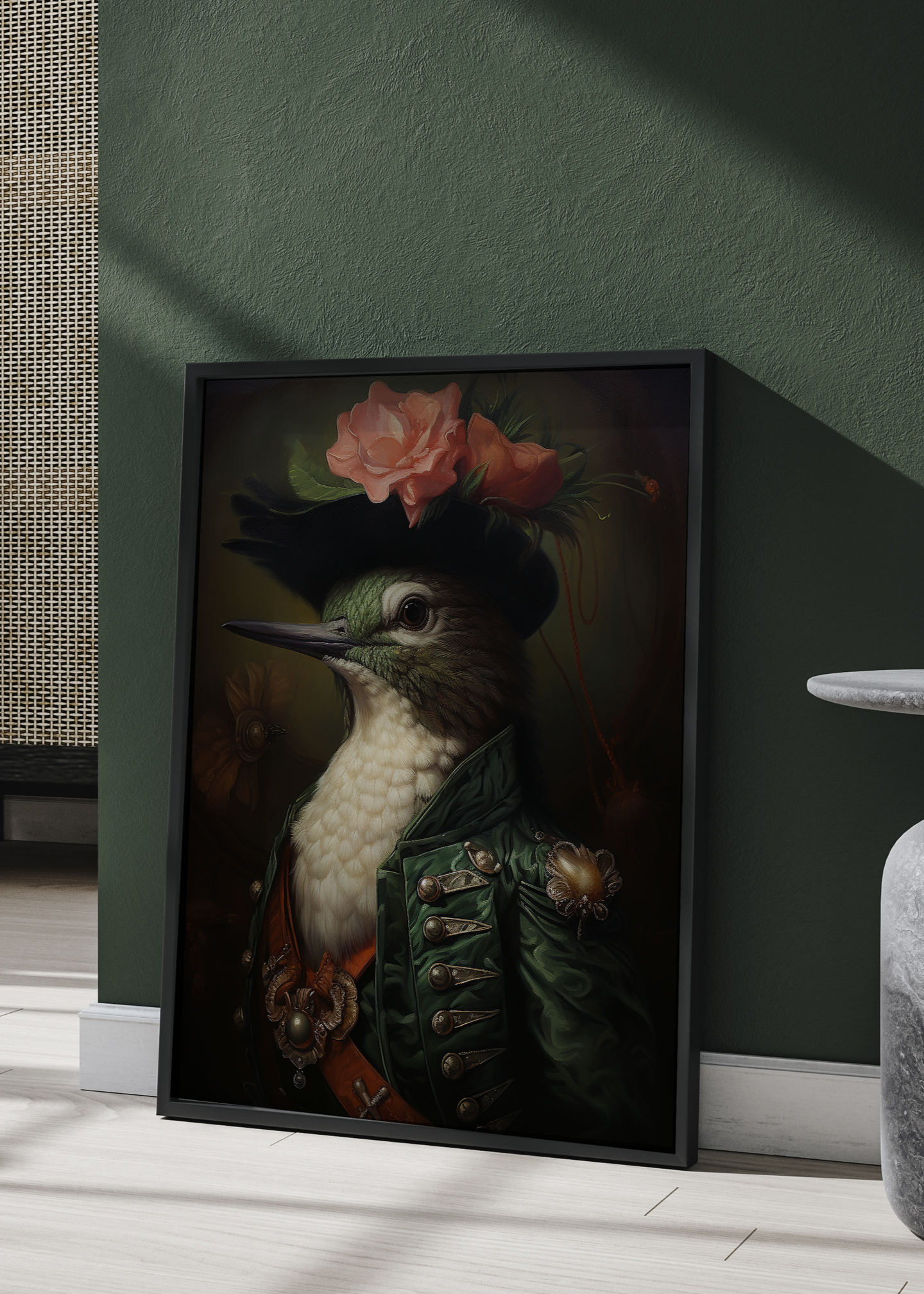Humming Bird Pirate Portrait | Altered Animal Portrait Wall Art