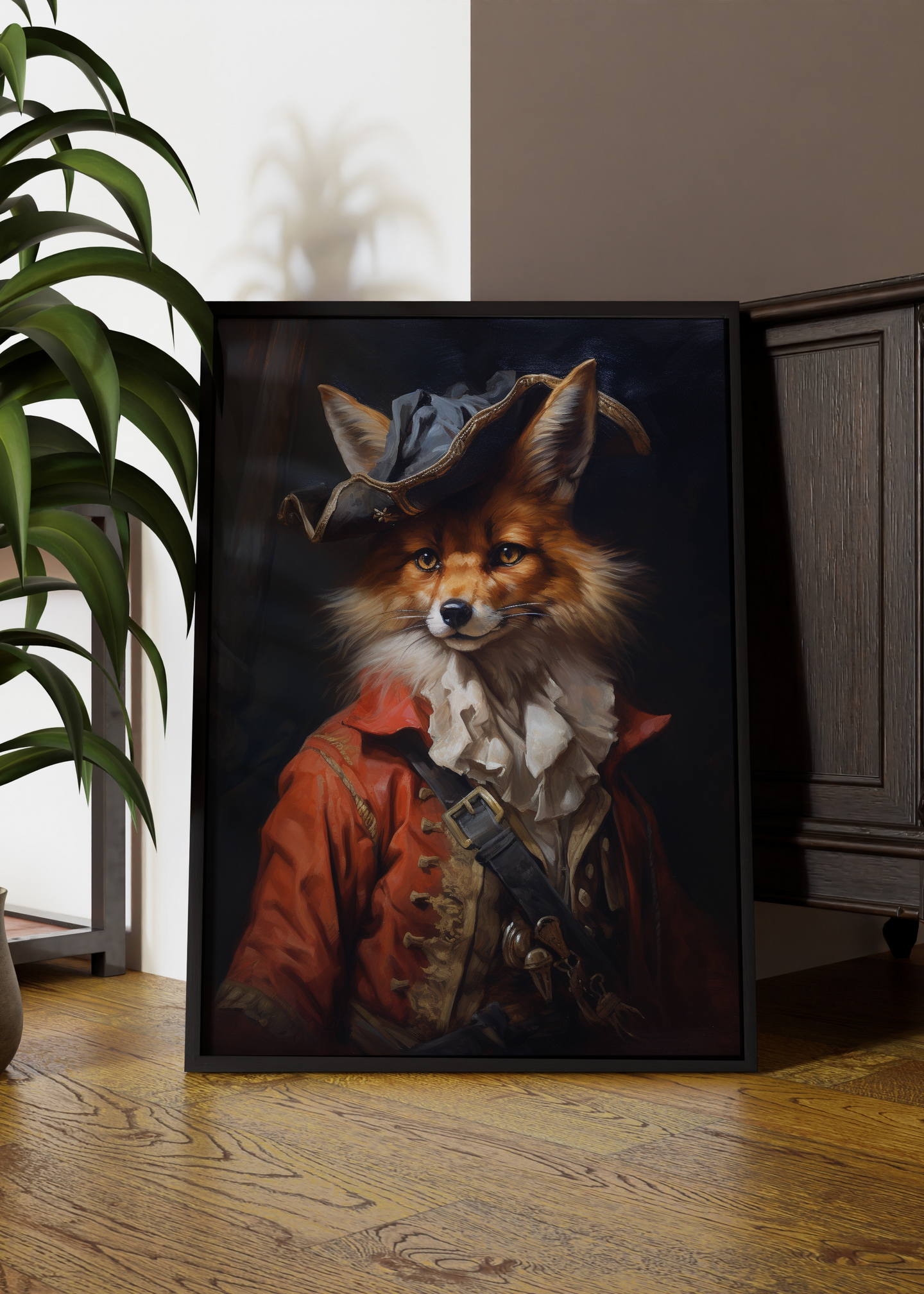 Mr Fox Pirate Portrait | Altered Animal Portrait Wall Art