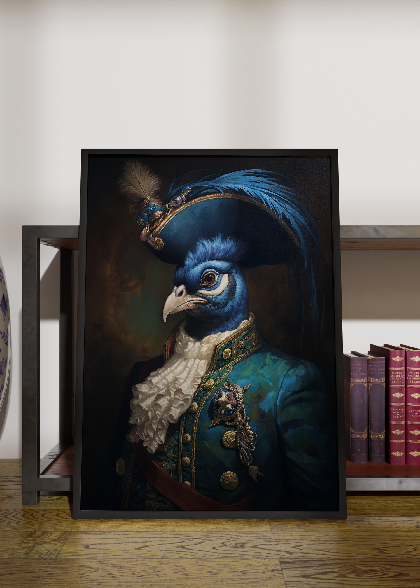 The Peacock Pirate Portrait | Altered Animal Portrait Wall Art