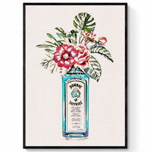 Load image into Gallery viewer, Bombay Sapphire Gin Bottle Illustration Print
