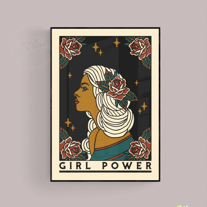 Girl Power Tattoo Art Print