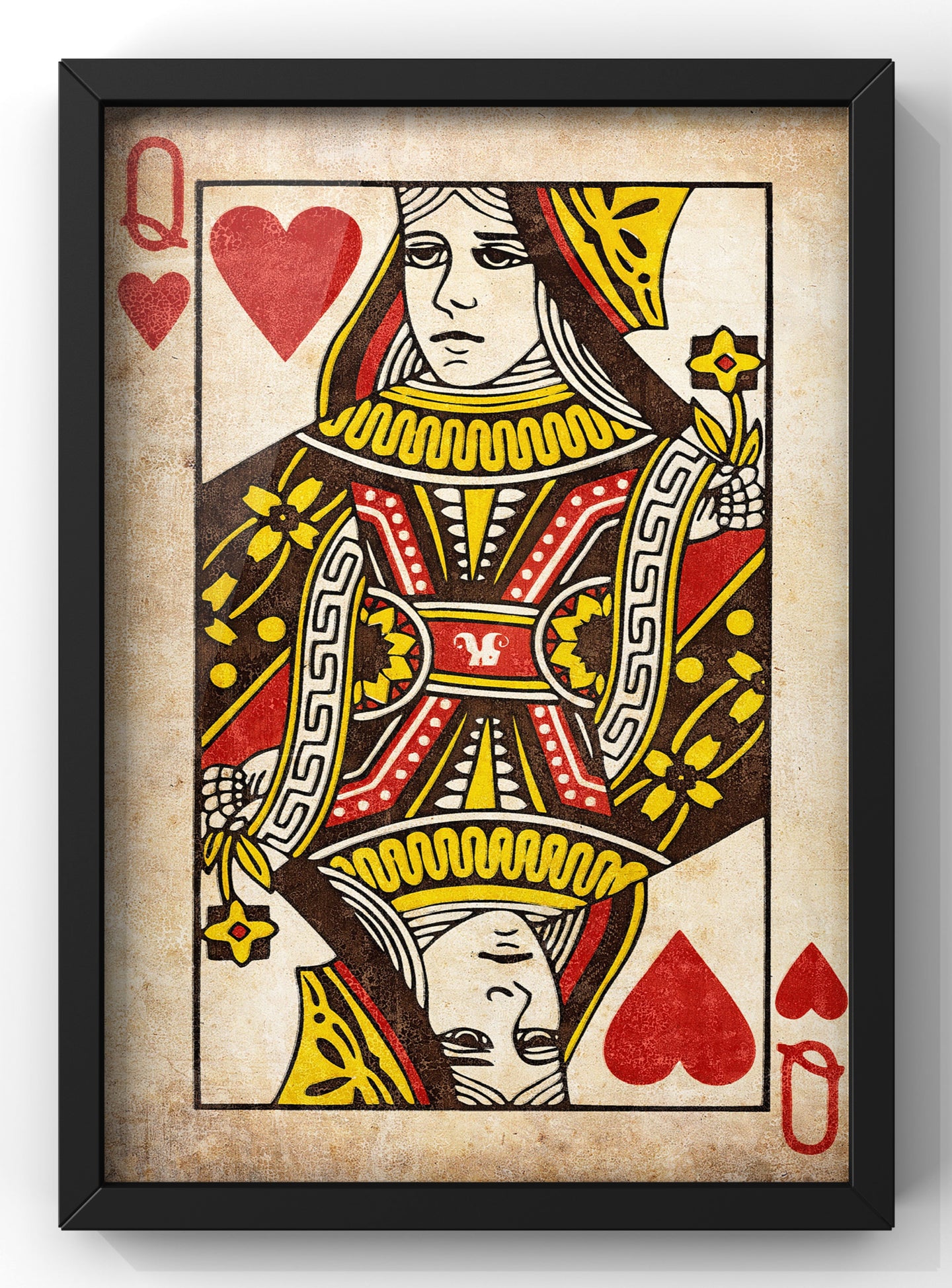 Queen of Hearts Vintage Playing Card Poster