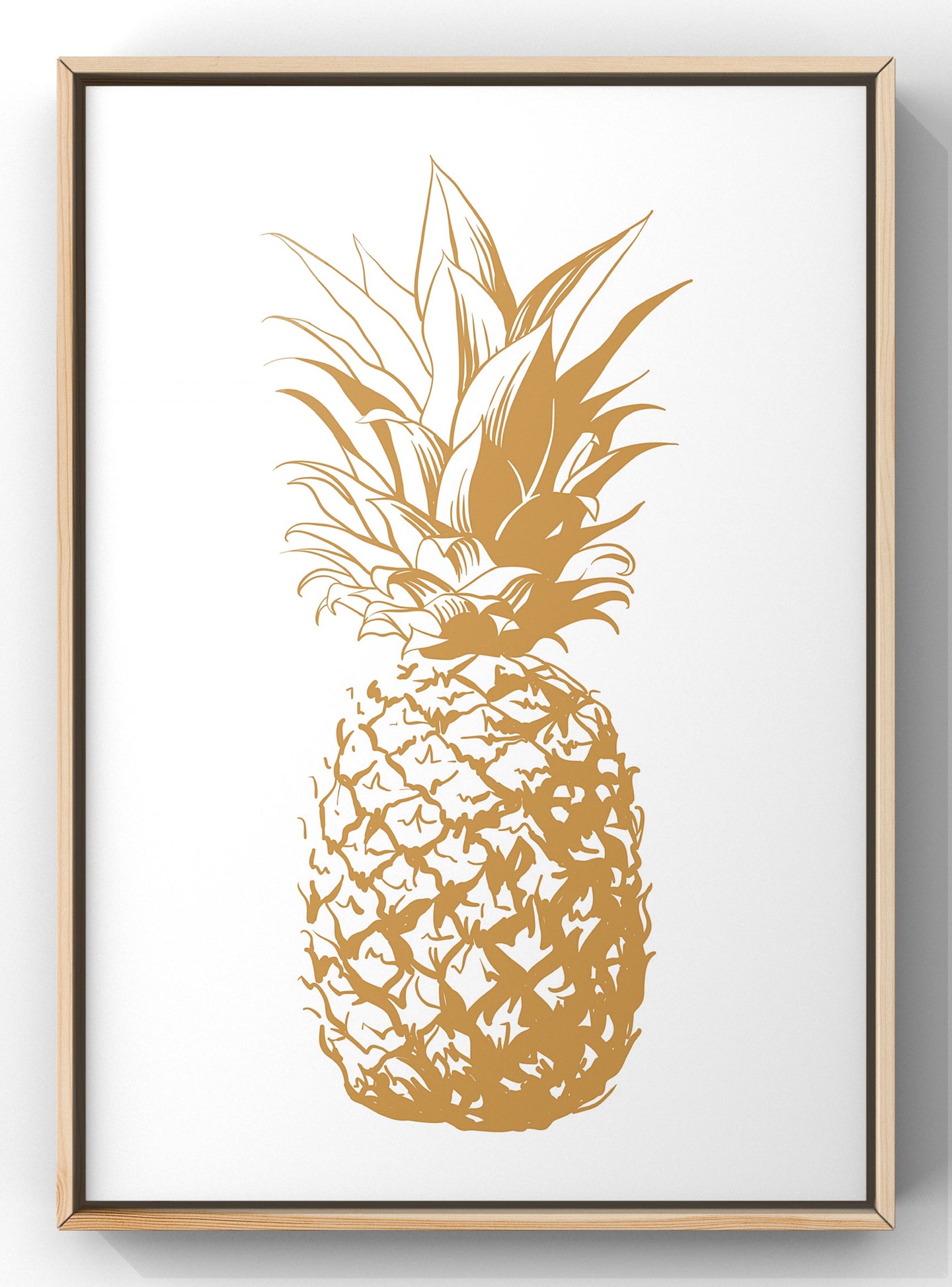 The Golden Pineapple Wall Art | Kitchen Print