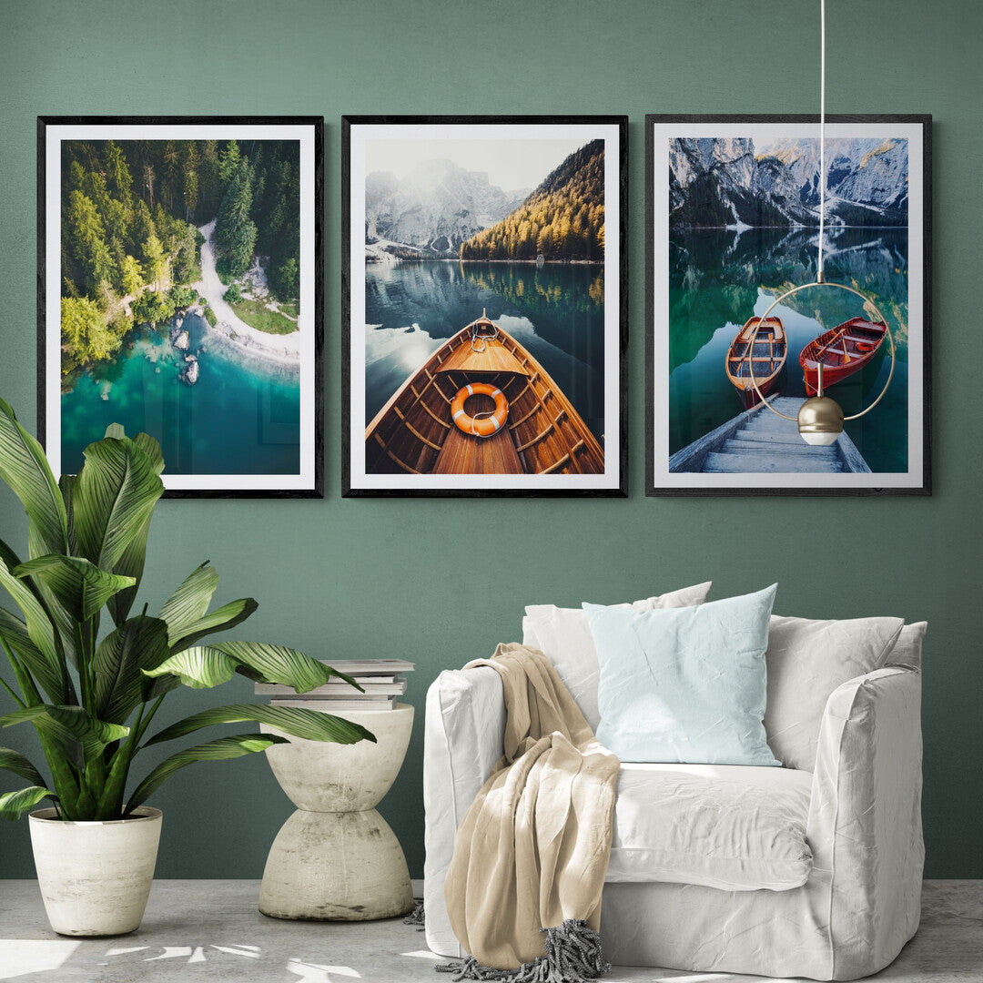 Lakeside Trio Wall Set of 3 Prints | Gallery Wall Photograph Set – Wolf ...