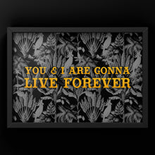 Load image into Gallery viewer, You &amp; I are gonna live forever - Oasis Lyric Print

