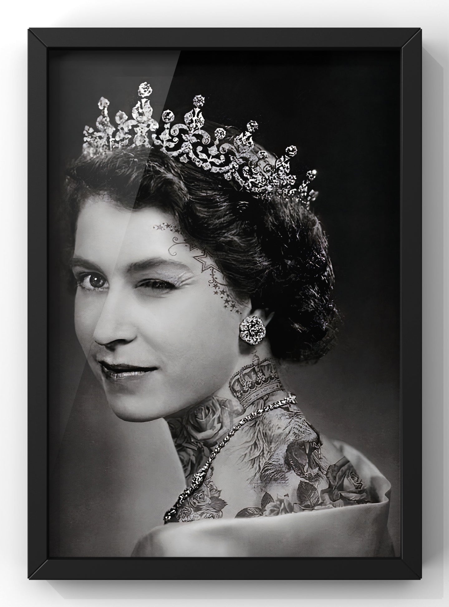 Punk Tattoo Queen Print | Queen Elizabeth Wall Art