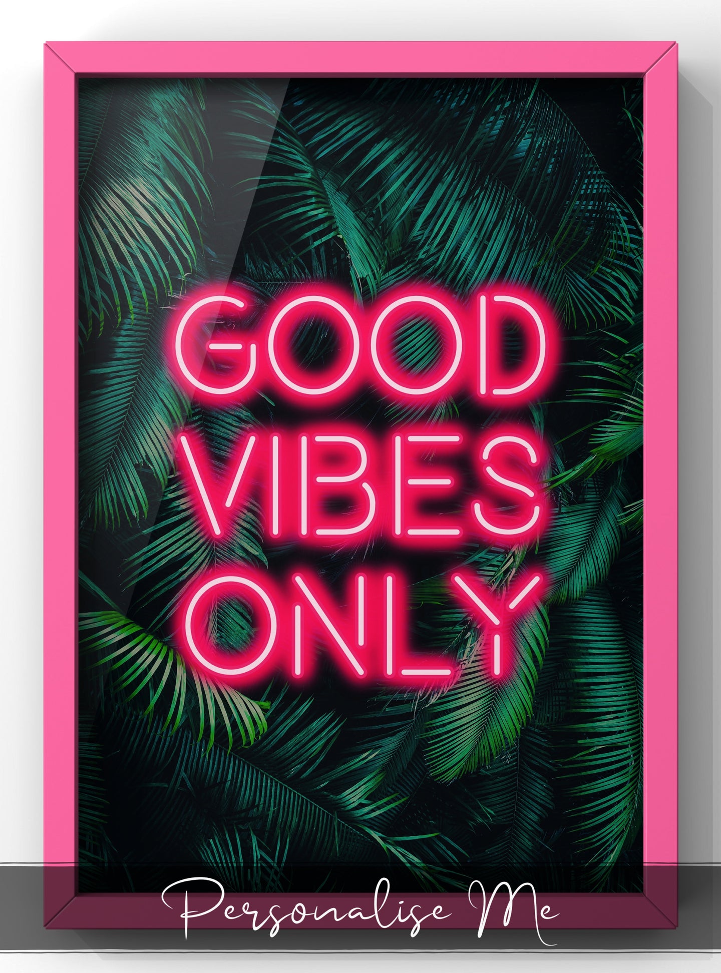 Personalised Jungle Neon Quote Print
