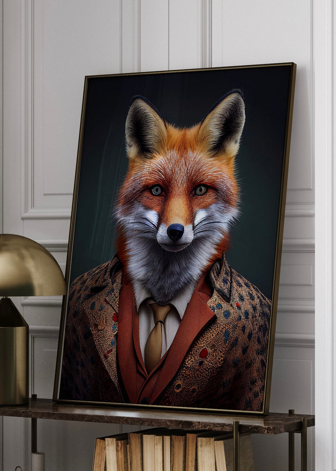 Mr Fox | Fox in Dapper Suit | Altered Vintage Fox Portrait Wall Art