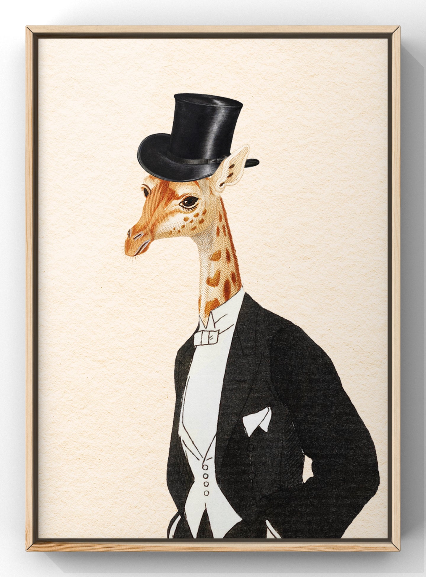 Mr Giraffe Portrait Print | Vintage Wall Art