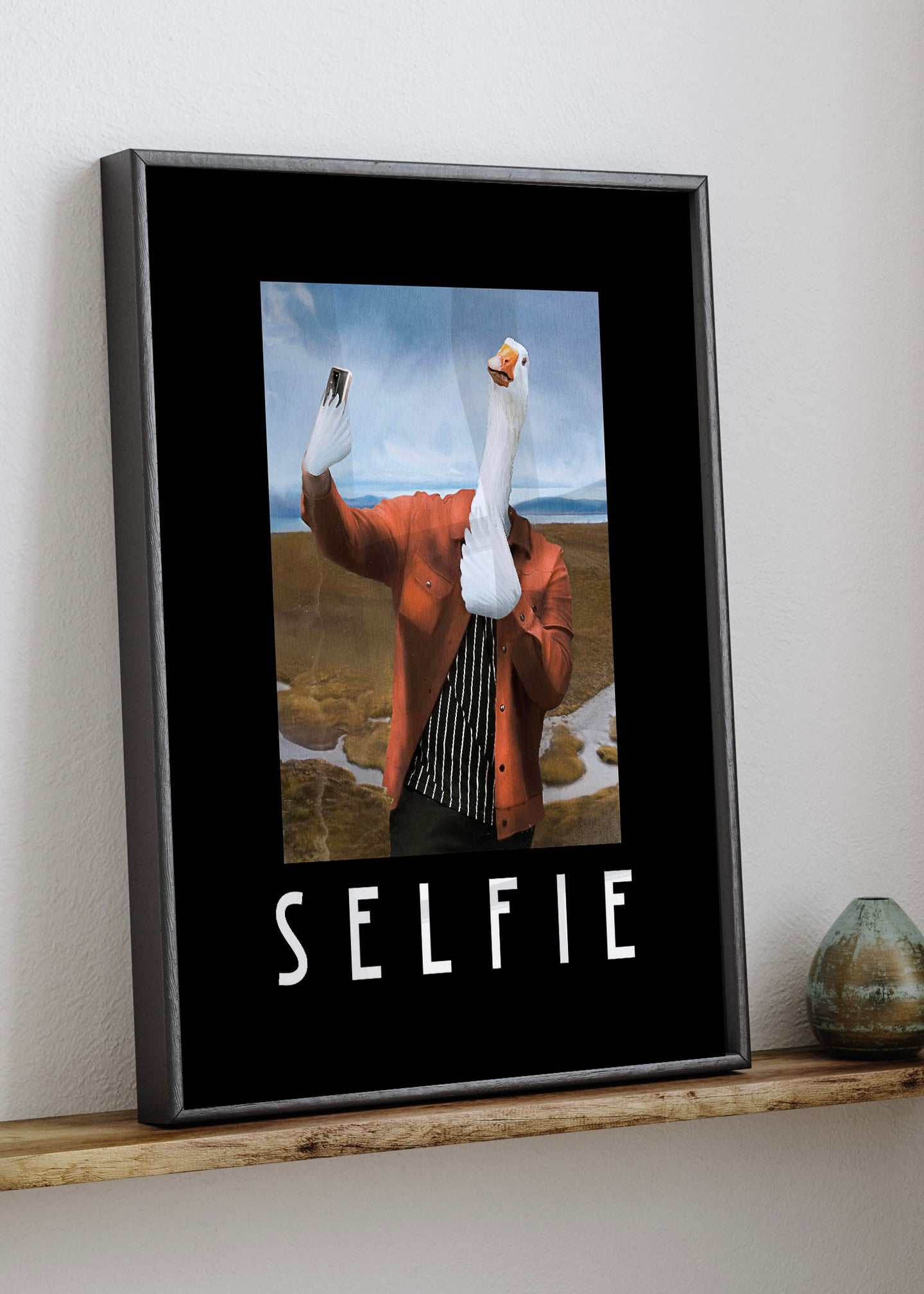 Duck Taking A Selfie | Selfie Quote Print | Punk Print Wall Art