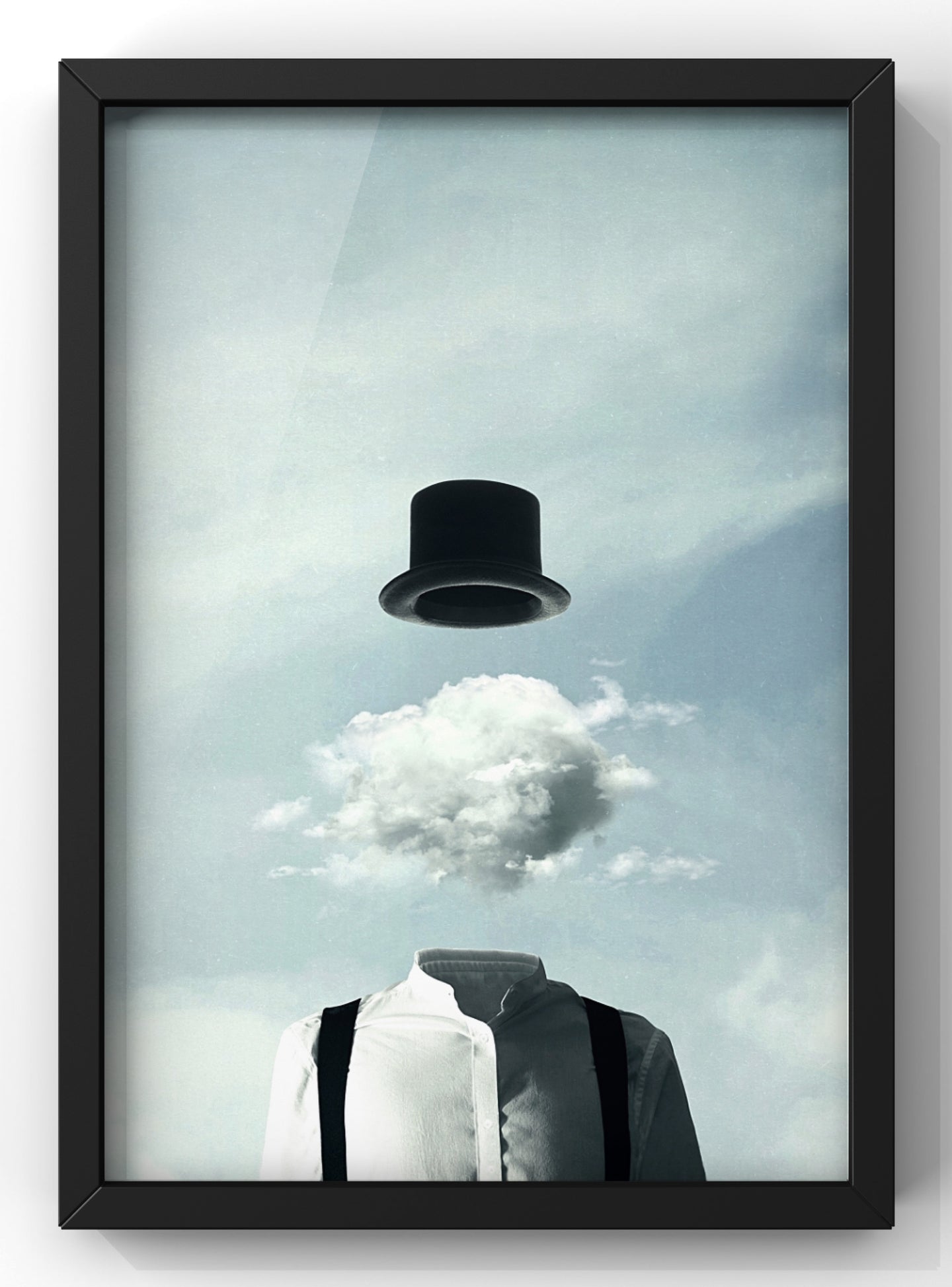 Head in the clouds Portrait | Quirky Wall Art Print