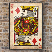 Load image into Gallery viewer, King of Diamonds Vintage Playing Card Poster
